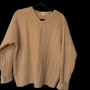 J.Crew 100 % Over-Sized Lambswool Knit Sweater in Tan Size Medium